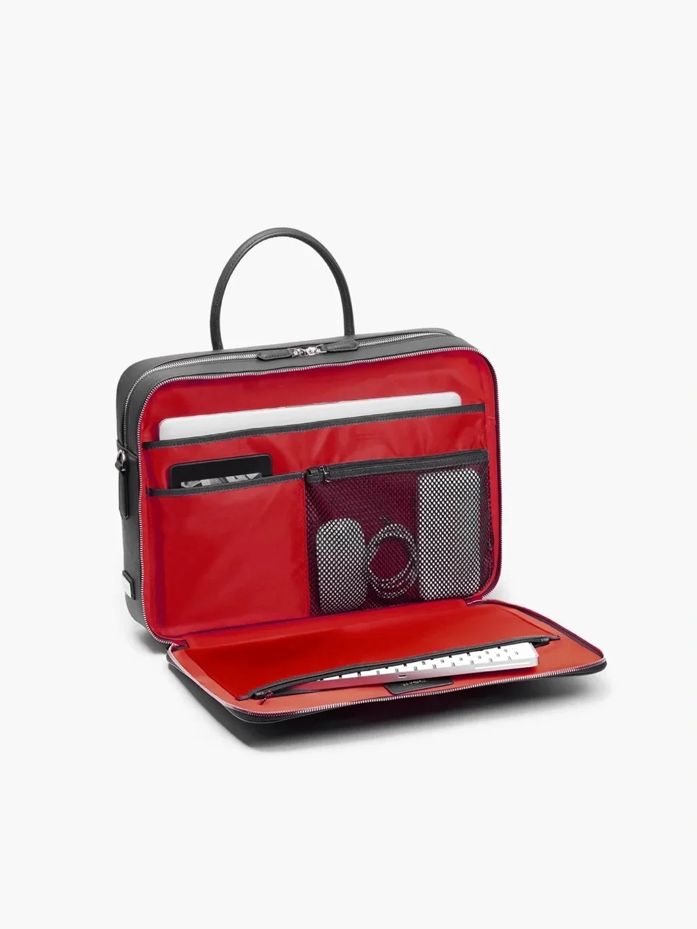 Maverick & Co Manhattan Double-Zip Leather Briefcase